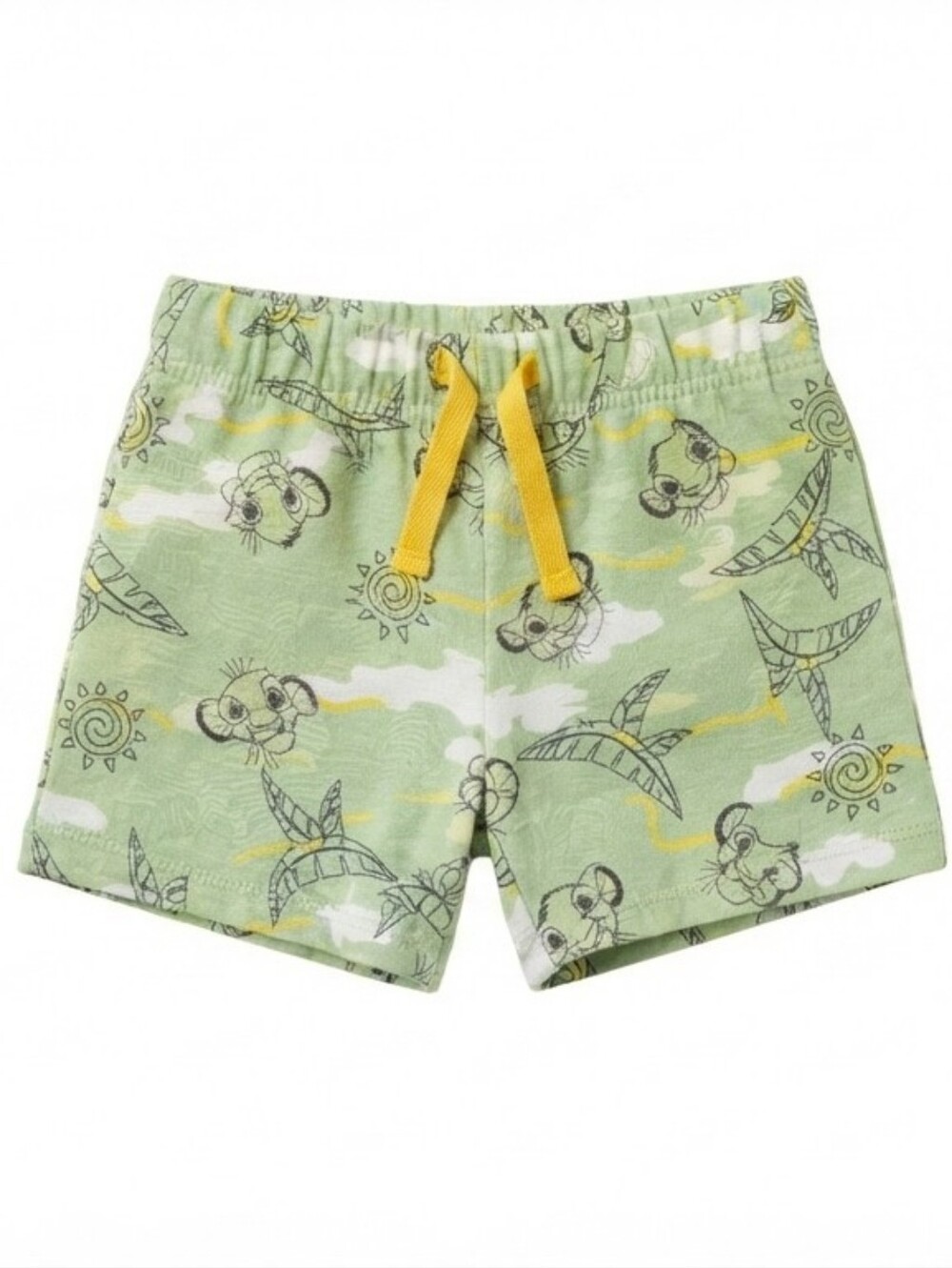 Disney The Lion King Simba Green Camo Shorts Size 4T
